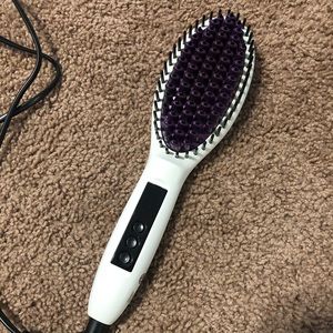 Hair brush flat iron